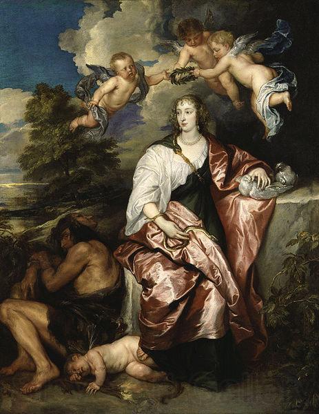 Anthony Van Dyck Portrait of Venetia, Lady Digby Norge oil painting art